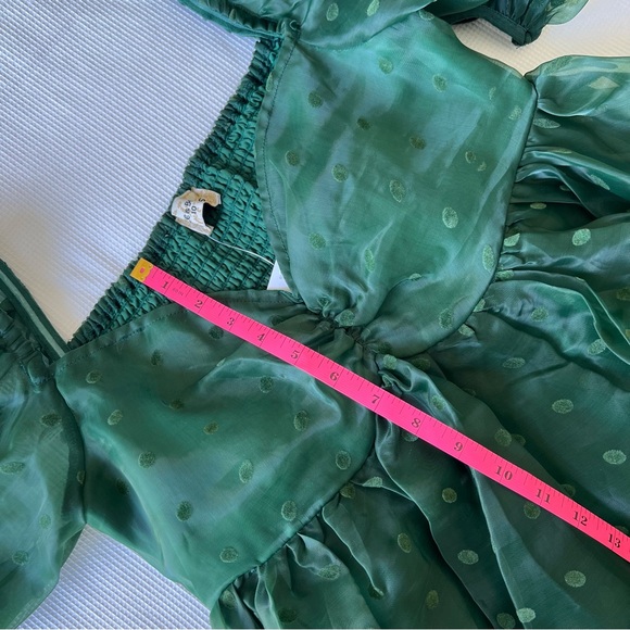 Lace & Beads Polka Dot Babydoll Dress - Picture 3 of 14